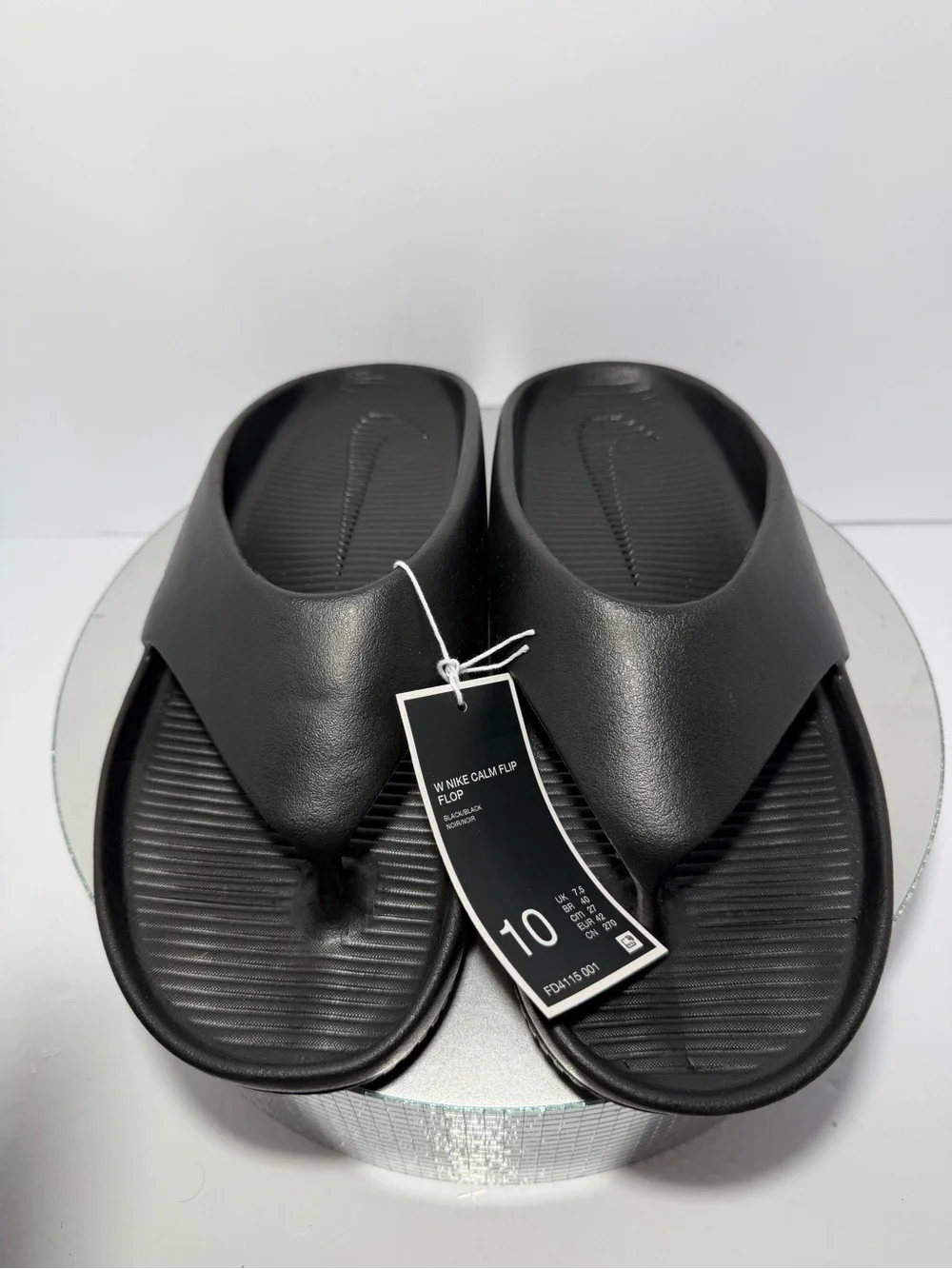 Nike Black Slide-Style Flip Flops size 10 New w tags